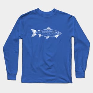 Ouananiche Landlocked Salmon - detailed fish art Long Sleeve T-Shirt